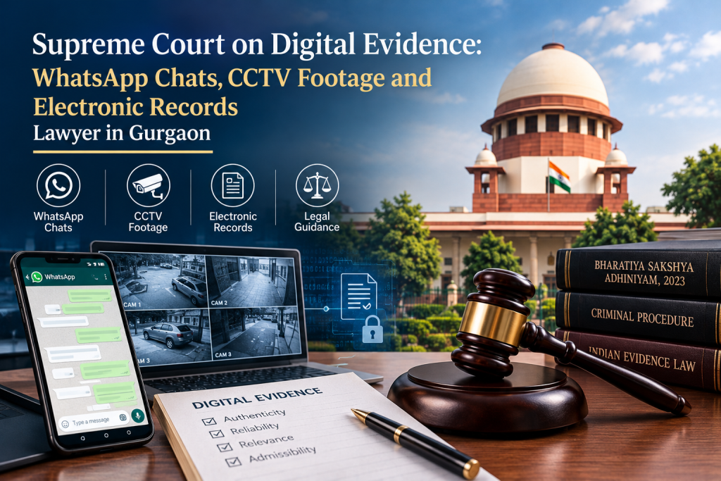 Supreme Court on Digital Evidence: WhatsApp Chats, CCTV Footage and Electronic Records Lawyer in Gurgaon