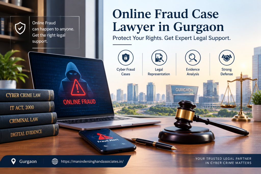 Online Fraud Case Lawyer in Gurgaon: Legal Remedies, Cybercrime Complaints and Investigation Process